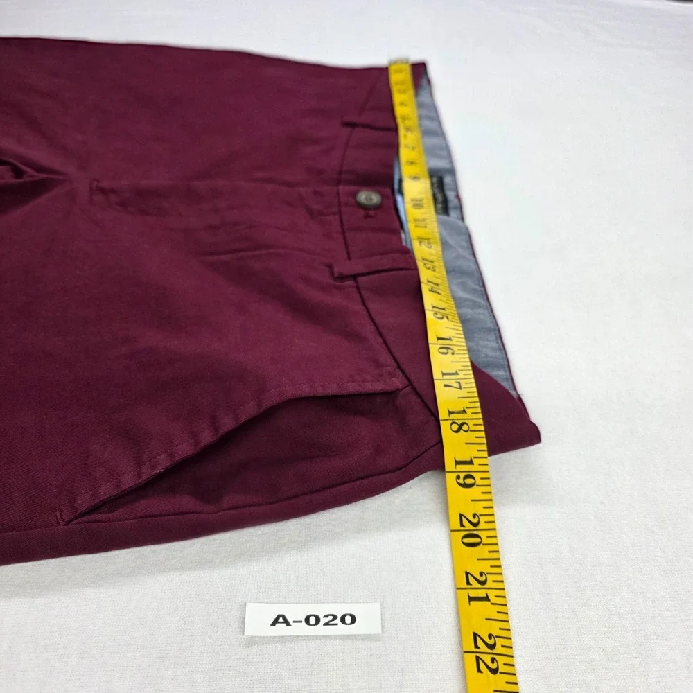 Banana Republic Fulton Skinny Chino Mens 36x30 Burgundy Maroon Flat Front Pants